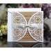 Square Invitation Card With Envelope Butterfly Wedding Invitation White Card
